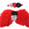 Infant Headbands with Angel Wings Set