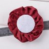 8 cm Diameter Solid Color Satin Fabric Rose Flowers 20 Colors Available