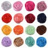 5 cm Diameter Solid Color Satin Fabric Rose Flowers 23 Colors Available