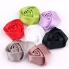 25mm Diameter Solid Color Satin Ribbon Rose Flowers Handmade 28 Colors Available
