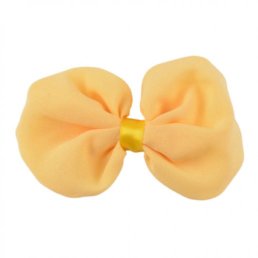 4 Inches Width Solid Color Chiffon Pre Made Bows