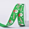 Custom Printed Grosgrain Christmas Ribbon For Gift Decoration