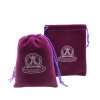 Wholesale Custom Logo Printed Velvet Pouches Drawstring Velvet Bag for Jewelry