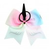 Wholesale 100% polyester Girls Large Unicorn Ribbon Hair Bow Hair ties