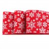 MingRibbon Christmas Ribbon 3 inch printed snowflake grosgrain ribbon wholesale
