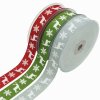 MingRibbon Wholesale 25mm Wide Merry Xmas Printed Polyester Ribbon 20m/roll