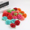 wholesale Handmade Ribbon Flower 6 cm diameter Decorative Burlap Flower 7 colors available