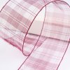 MingRibbon wholesale Ready stock 5 colors gift packing decorative plaid mesh sheer ribbon organza ribbon
