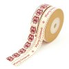 MingRibbon Wholesale Merry Christmas 1.5cm Printed Cotton Ribbon 10m/roll