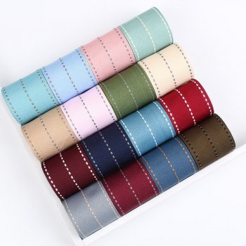 MingRibbon Wholesale Polyester Grsograin Ribbon/Stitch Ribbon For DIY