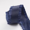 MingRibbon wholesale double ruffle ribbon, frill ribbon, polyester decorative pleated ribbon 50 yards/roll