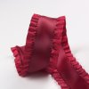 MingRibbon wholesale double ruffle ribbon, frill ribbon, polyester decorative pleated ribbon 50 yards/roll