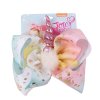MingRibbon Wholesale ready stock 8″ unicorn hair bows, party decorative bow, printed grosgrain hair bow with clip 4 colors available