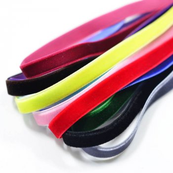 MingRibbon Ready Stock 3/8″ single faced velvet ribbon – 50 yards/roll – 32 colors available