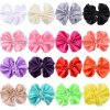 MingRibbon Wholesale Ready Stock 11 cm wide chiffon fabric bow tie/pre made bow tie for DIY – 16 colors available