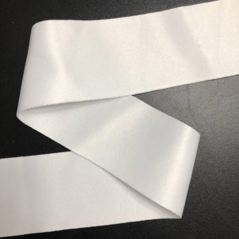 MingRibbon 50mm White Polyester Ribbon For Sublimation, 2 Inches Blank Sublimation Ribbon
