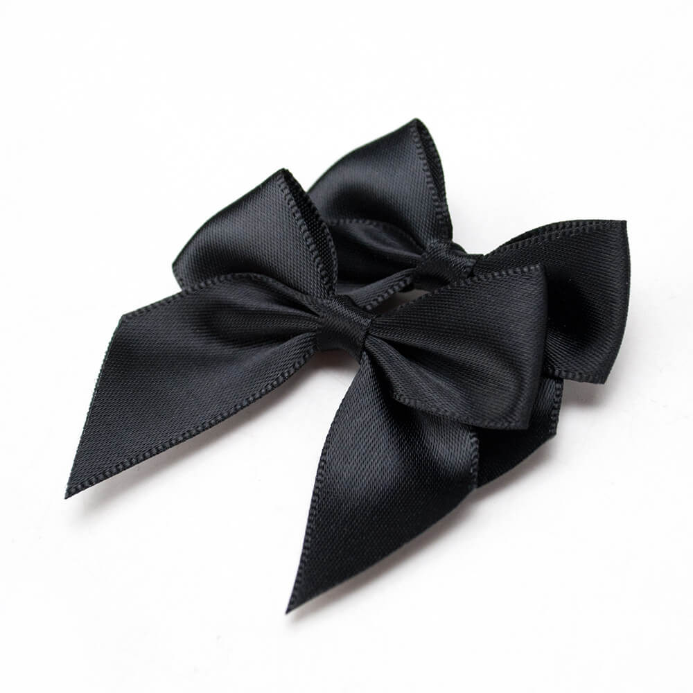 MingRibbon custom 4 cm width pre made gingham bow, mini plaid bows