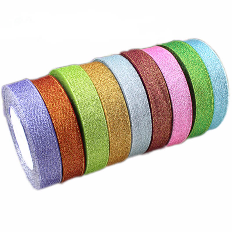 Christmas Wired Ribbon Wholesale 16mm Printed Silver and Gold