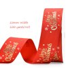 MingRibbon Ready stock 1 inch green christmas ribbon, printed grosgrain ribbon for gift wrapping
