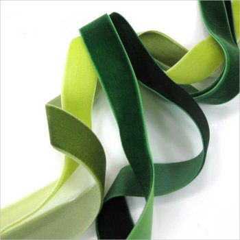 Olive Green Velvet Ribbon 1 1/2 Inch Olive Green Single Face Velvet Ribbon  fo