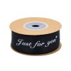 MingRibbon In Stock Gift Decorative Satin Ribbon ”Just For You” Ink Print (10 m/roll)