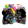 Ready stock 8 inches reversible glitter sequin ribbon hair bows with clip