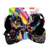 Ready stock 8 inches reversible glitter sequin ribbon hair bows with clip